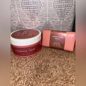 Bath & Body Works Champagne Toast Whipped Body Butter and Soap Set